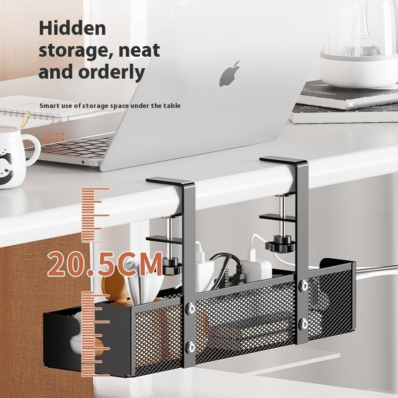 Under Desk Cable Management Tray – Punch-Free Cord Organizer